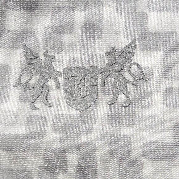 Hickey Freeman Men's Gray Patterned Golf Polo Shirt L/G Polyester Spandex - Picture 5 of 12